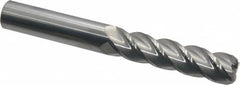 Accupro - 3/4", 4 Flute, Single End, Solid Carbide, 1/8" Corner Radius End Mill - 6" OAL, 40° Helix, Right Hand Flute, 3" LOC, Right Hand Cut - Americas Industrial Supply