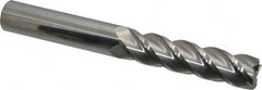 Accupro - 3/4", 4 Flute, Single End, Solid Carbide, 0.06" Corner Radius End Mill - 6" OAL, 40° Helix, Right Hand Flute, 3" LOC, Right Hand Cut - Americas Industrial Supply