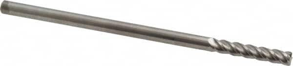 Accupro - 3/16", 4 Flute, Single End, Solid Carbide, 0.02" Corner Radius End Mill - 4" OAL, 40° Helix, Right Hand Flute, 1" LOC, Right Hand Cut - Americas Industrial Supply