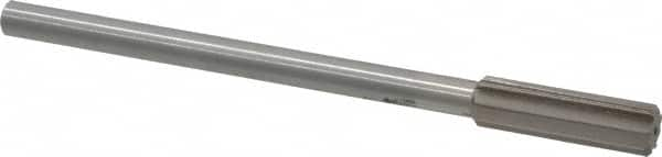 Interstate - 0.6" High Speed Steel Chucking Reamer - Straight Flute, 0.4355" Straight Shank, 2" Flute Length, 8" OAL - Americas Industrial Supply