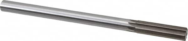 Interstate - 0.618" High Speed Steel Chucking Reamer - Straight Flute, 9/16" Straight Shank, 2-1/4" Flute Length, 9" OAL - Americas Industrial Supply