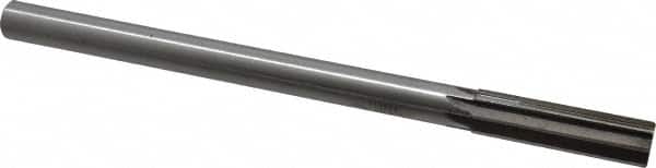 Interstate - 0.632" High Speed Steel Chucking Reamer - Straight Flute, 9/16" Straight Shank, 2-1/4" Flute Length, 9" OAL - Americas Industrial Supply