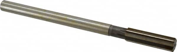 Interstate - 0.666" High Speed Steel Chucking Reamer - Straight Flute, 9/16" Straight Shank, 2-1/4" Flute Length, 9" OAL - Americas Industrial Supply