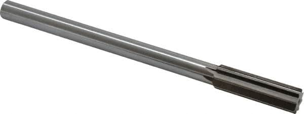 Interstate - 0.697" High Speed Steel Chucking Reamer - Straight Flute, 9/16" Straight Shank, 2-1/4" Flute Length, 9" OAL - Americas Industrial Supply