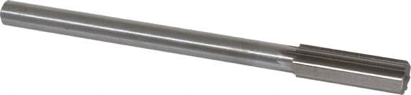Interstate - 0.709" High Speed Steel Chucking Reamer - Straight Flute, 9/16" Straight Shank, 2-1/4" Flute Length, 9" OAL - Americas Industrial Supply