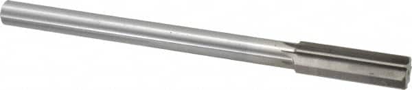 Interstate - 0.723" High Speed Steel Chucking Reamer - Straight Flute, 9/16" Straight Shank, 2-1/4" Flute Length, 9" OAL - Americas Industrial Supply
