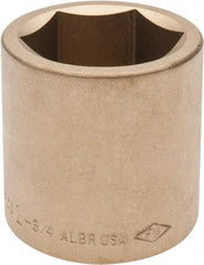 Ampco - 1-3/4", 3/4" Drive, Standard Hand Socket - 6 Points, 2-9/16" OAL, Aluminum Bronze - Americas Industrial Supply