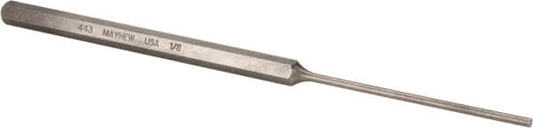 Mayhew - 1/8" Pin Punch - 8" OAL, Steel - Americas Industrial Supply