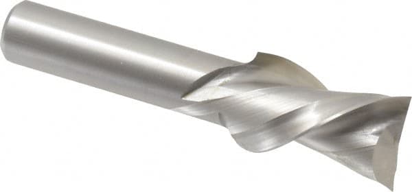 Onsrud - 3/4" Cutting Diam x 1-1/4" Length of Cut, 2 Flute, Downcut Spiral Router Bit - Uncoated, Right Hand Cut, High Speed Steel, 3-1/4" OAL x 1/2" Shank Diam, Double Edge, 19 to 32° Helix Angle - Americas Industrial Supply