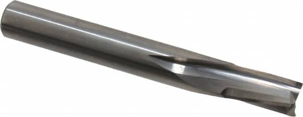 Onsrud - 3/8" Cutting Diam x 5/8" Length of Cut, 3 Flute, Downcut Spiral Router Bit - Uncoated, Right Hand Cut, Solid Carbide, 3" OAL x 3/8" Shank Diam, Three Edge, 10° Helix Angle - Americas Industrial Supply