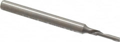 Onsrud - 1/16" Cutting Diam x 1/4" Length of Cut, 1 Flute, Downcut Spiral Router Bit - Uncoated, Right Hand Cut, Solid Carbide, 1-1/2" OAL x 1/8" Shank Diam, Single Edge, 22° Helix Angle - Americas Industrial Supply