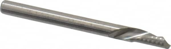 Onsrud - 1/8" Cutting Diam x 1/4" Length of Cut, 1 Flute, Downcut Spiral Router Bit - Uncoated, Right Hand Cut, Solid Carbide, 1-1/2" OAL x 1/8" Shank Diam, Single Edge, 22° Helix Angle - Americas Industrial Supply