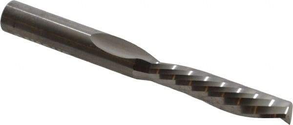 Onsrud - 3/8" Cutting Diam x 1-5/8" Length of Cut, 1 Flute, Downcut Spiral Router Bit - Uncoated, Right Hand Cut, Solid Carbide, 3-1/2" OAL x 3/8" Shank Diam, Single Edge - Americas Industrial Supply