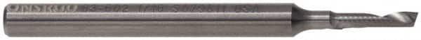 Onsrud - 21/64" Cutting Diam x 3/4" Length of Cut, 1 Flute, Upcut Spiral Router Bit - Uncoated, Right Hand Cut, Solid Carbide, 3" OAL x 1/2" Shank Diam, Single Edge, 22° Helix Angle - Americas Industrial Supply