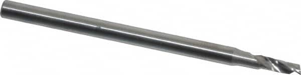 Onsrud - 3/32" Cutting Diam x 1/4" Length of Cut, 1 Flute, Upcut Spiral Router Bit - Uncoated, Right Hand Cut, Solid Carbide, 2" OAL x 1/8" Shank Diam, Single Edge, 22° Helix Angle - Americas Industrial Supply