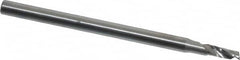 Onsrud - 3/32" Cutting Diam x 1/4" Length of Cut, 1 Flute, Upcut Spiral Router Bit - Uncoated, Right Hand Cut, Solid Carbide, 2" OAL x 1/8" Shank Diam, Single Edge, 22° Helix Angle - Americas Industrial Supply