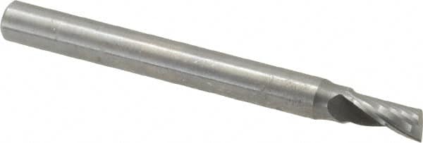 Onsrud - 5/32" Cutting Diam x 5/16" Length of Cut, 1 Flute, Upcut Spiral Router Bit - Uncoated, Right Hand Cut, Solid Carbide, 2" OAL x 3/16" Shank Diam, Single Edge, 22° Helix Angle - Americas Industrial Supply