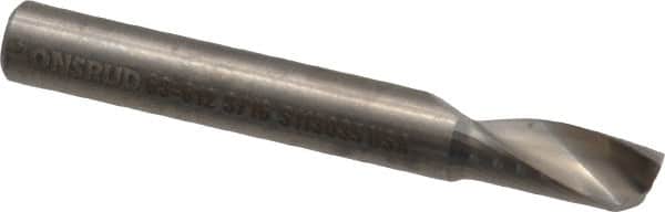 Onsrud - 3/16" Cutting Diam x 3/8" Length of Cut, 1 Flute, Upcut Spiral Router Bit - Uncoated, Right Hand Cut, Solid Carbide, 1-1/2" OAL x 3/16" Shank Diam, Single Edge, 22° Helix Angle - Americas Industrial Supply