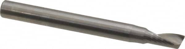 Onsrud - 7/32" Cutting Diam x 7/16" Length of Cut, 1 Flute, Upcut Spiral Router Bit - Uncoated, Right Hand Cut, Solid Carbide, 2-1/2" OAL x 1/4" Shank Diam, Single Edge, 22° Helix Angle - Americas Industrial Supply
