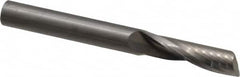 Onsrud - 3/8" Cutting Diam x 1-3/8" Length of Cut, 1 Flute, Upcut Spiral Router Bit - Uncoated, Right Hand Cut, Solid Carbide, 3-1/2" OAL x 3/8" Shank Diam, Single Edge, 22° Helix Angle - Americas Industrial Supply