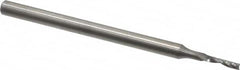 Onsrud - 1/16" Cutting Diam x 1/4" Length of Cut, 1 Flute, Upcut Spiral Router Bit - Uncoated, Right Hand Cut, Solid Carbide, 2" OAL x 1/8" Shank Diam, Single Edge, 21° Helix Angle - Americas Industrial Supply