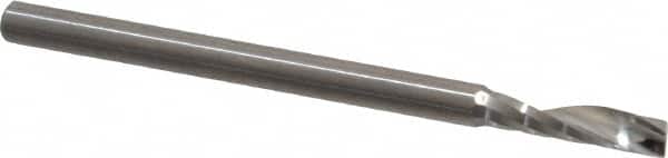 Onsrud - 1/8" Cutting Diam x 1/2" Length of Cut, 1 Flute, Upcut Spiral Router Bit - Uncoated, Right Hand Cut, Solid Carbide, 2" OAL x 1/8" Shank Diam, Single Edge, 21° Helix Angle - Americas Industrial Supply