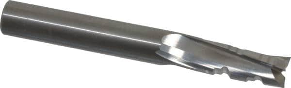 Onsrud - 3/8" Cutting Diam x 7/8" Length of Cut, 3 Flute, Upcut Spiral Router Bit - Uncoated, Right Hand Cut, Solid Carbide, 3" OAL x 3/8" Shank Diam, Three Edge, 10° Helix Angle - Americas Industrial Supply