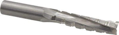 Onsrud - 1/2" Cutting Diam x 2-1/8" Length of Cut, 3 Flute, Upcut Spiral Router Bit - Uncoated, Right Hand Cut, Solid Carbide, 4" OAL x 1/2" Shank Diam, Three Edge, 10° Helix Angle - Americas Industrial Supply