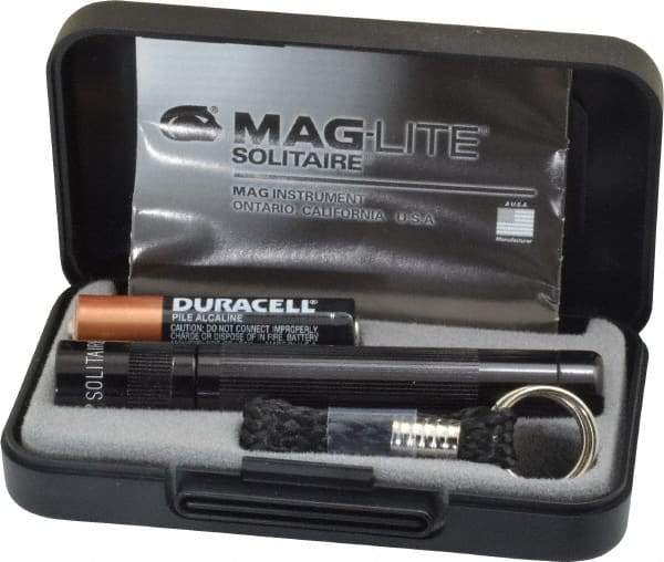 Mag-Lite - Krypton Bulb, Mini Flashlight - Black Aluminum Body, 1 AAA Alkaline Battery Included - Americas Industrial Supply