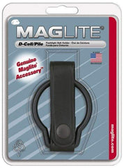 Mag-Lite - Leather Belt Holster - Black, Compatible with Maglite D Batteries - Americas Industrial Supply