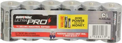 Rayovac - Size C, Alkaline, 6 Pack, Standard Battery - 1.5 Volts, Button Tab Terminal - Americas Industrial Supply