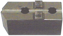 H & R Manufacturing - 5 to 6" Chuck Capacity, Tongue & Groove Attachment, Square Soft Lathe Chuck Jaw - Steel, 1-1/2" Btw Mount Hole Ctrs, 3-3/16" Long x 1-1/4" Wide x 1-5/8" High, 5/16" Groove - Americas Industrial Supply