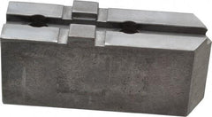 H & R Manufacturing - Tongue & Groove Attachment, Square Soft Lathe Chuck Jaw - Steel, 1-3/4" Btw Mount Hole Ctrs, 3-15/16" Long x 1-1/4" Wide x 1-5/8" High, 5/16" Groove - Americas Industrial Supply