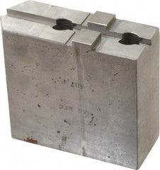 H & R Manufacturing - Tongue & Groove Attachment, Square Soft Lathe Chuck Jaw - Steel, 1-3/4" Btw Mount Hole Ctrs, 3-15/16" Long x 1-1/2" Wide x 3-3/8" High, 5/16" Groove - Americas Industrial Supply
