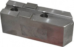 H & R Manufacturing - Tongue & Groove Attachment, Square Soft Lathe Chuck Jaw - Steel, 2.12" Btw Mount Hole Ctrs, 4-13/16" Long x 1-1/2" Wide x 1-7/8" High, 1/2" Groove - Americas Industrial Supply