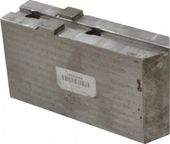 H & R Manufacturing - Tongue & Groove Attachment, Square Soft Lathe Chuck Jaw - Steel, 3" Btw Mount Hole Ctrs, 7-1/4" Long x 2" Wide x 3-13/16" High, 1/2" Groove - Americas Industrial Supply