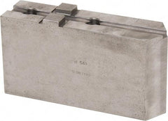H & R Manufacturing - Tongue & Groove Attachment, Square Soft Lathe Chuck Jaw - Steel, 3" Btw Mount Hole Ctrs, 7-1/4" Long x 2" Wide x 3-13/16" High, 1/2" Groove - Americas Industrial Supply