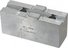 H & R Manufacturing - Tongue & Groove Attachment, Square Soft Lathe Chuck Jaw - Aluminum, 2.12" Btw Mount Hole Ctrs, 4-1/4" Long x 1-1/2" Wide x 1-7/8" High, 1/2" Groove - Americas Industrial Supply