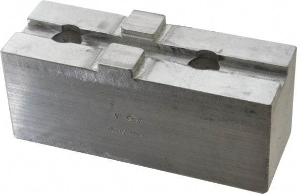 H & R Manufacturing - Tongue & Groove Attachment, Square Soft Lathe Chuck Jaw - Aluminum, 3" Btw Mount Hole Ctrs, 5-5/8" Long x 2" Wide x 2-5/16" High, 1/2" Groove - Americas Industrial Supply