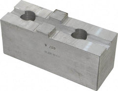 H & R Manufacturing - Tongue & Groove Attachment, Square Soft Lathe Chuck Jaw - Aluminum, 3" Btw Mount Hole Ctrs, 5-5/8" Long x 2" Wide x 2-5/16" High, 1/2" Groove - Americas Industrial Supply