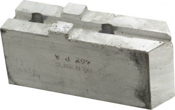 H & R Manufacturing - Tongue & Groove Attachment, Square Soft Lathe Chuck Jaw - Aluminum, 1-3/4" Btw Mount Hole Ctrs, 3-15/16" Long x 1-1/4" Wide x 1-5/8" High, 5/16" Groove - Americas Industrial Supply