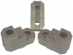 H & R Manufacturing - 15 to 24" Chuck Diam Compatibility, Mild Carburized Steel Tongue & Groove Hard Lathe Top Jaws - 2 Steps, 1/2" Groove Width, 1-3/4" Wide x 5.26" Long x 3-15/32" High - Americas Industrial Supply