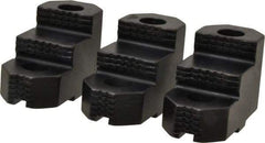 H & R Manufacturing - 8" Max Chuck Diam Compatibility, Mild Carburized Steel Tongue & Groove Hard Lathe Top Jaws - 2 Steps, 5/16" Groove Width, 1-1/2" Wide x 3.286" Long x 1.969" High - Americas Industrial Supply