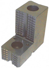 H & R Manufacturing - 52" Max Chuck Diam Compatibility, Steel Bullard Hard Lathe Top Jaws - 2 Steps, 5/8" Groove Width, 3" Wide x 6-5/8" Long x 6" High - Americas Industrial Supply