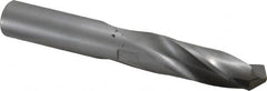 Made in USA - 16mm 118° Spiral Flute Carbide-Tipped Screw Machine Drill Bit - Bright Finish, Right Hand Cut, 2-7/8" Flute Length, 4-31/64" OAL, Standard Point, Straight Shank - Americas Industrial Supply