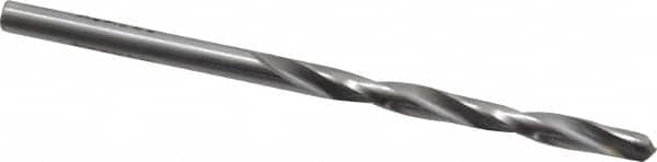 Made in USA - 5/32" 135° Carbide-Tipped Jobber Drill - Bright Finish, Right Hand Cut, Spiral Flute, Straight Shank, 3-1/8" OAL, Split Point - Americas Industrial Supply