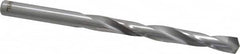 Made in USA - 19/64" 135° Carbide-Tipped Jobber Drill - Bright Finish, Right Hand Cut, Spiral Flute, Straight Shank, 4-3/8" OAL, Split Point - Americas Industrial Supply