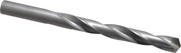 Made in USA - 15/32" 135° Carbide-Tipped Jobber Drill - Bright Finish, Right Hand Cut, Spiral Flute, Straight Shank, 5-3/4" OAL, Split Point - Americas Industrial Supply