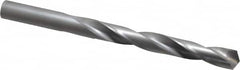 Made in USA - 15/32" 135° Carbide-Tipped Jobber Drill - Bright Finish, Right Hand Cut, Spiral Flute, Straight Shank, 5-3/4" OAL, Split Point - Americas Industrial Supply