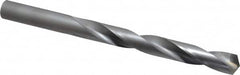 Made in USA - 17/32" 135° Carbide-Tipped Jobber Drill - Bright Finish, Right Hand Cut, Spiral Flute, Straight Shank, 6-5/8" OAL, Split Point - Americas Industrial Supply